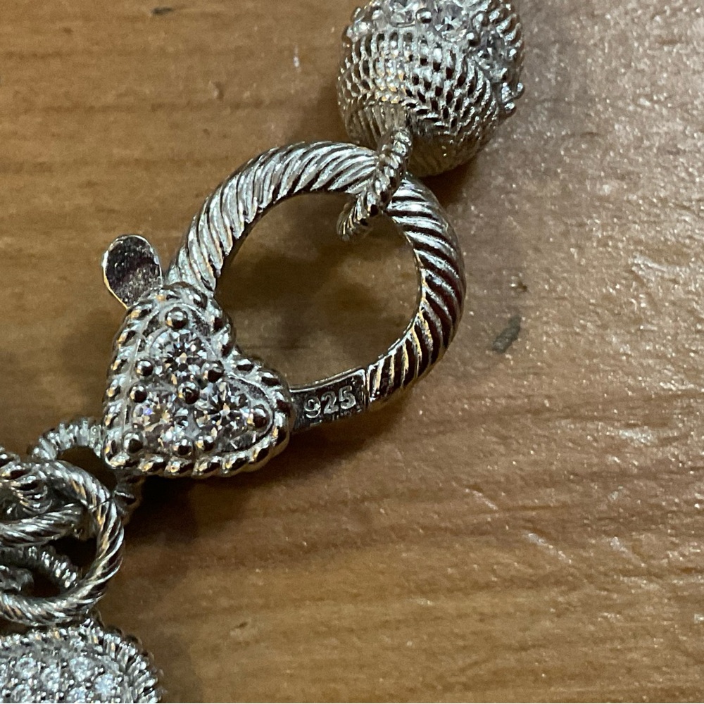Judith RipkaBella Luca braided gold faux leather Rhodium over sterling necklace - Picture 4 of 7